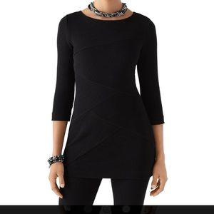White House Black Market Ottoman Ribbed Tunic Size Medium